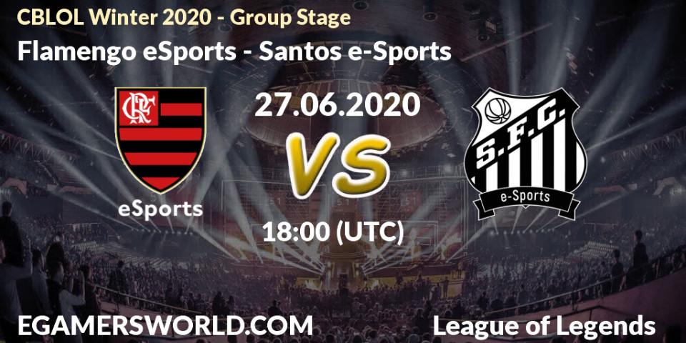 Pronósticos Flamengo eSports - Santos e-Sports. 27.06.2020 at 18:15. CBLOL Winter 2020 - Group Stage - LoL