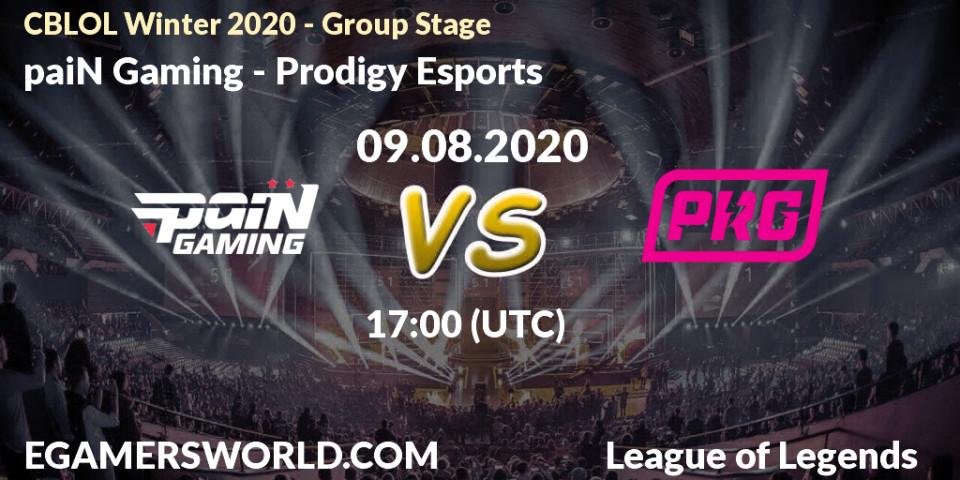 Pronósticos paiN Gaming - Prodigy Esports. 09.08.20. CBLOL Winter 2020 - Group Stage - LoL