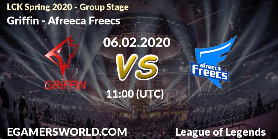 Pronósticos Griffin - Afreeca Freecs. 06.02.20. LCK Spring 2020 - Group Stage - LoL