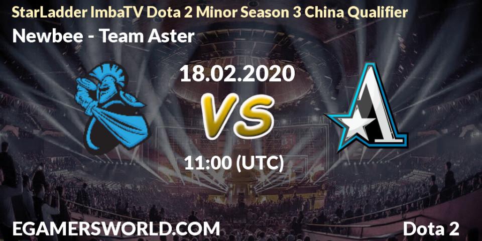 Pronósticos Newbee - Team Aster. 18.02.20. StarLadder ImbaTV Dota 2 Minor Season 3 China Qualifier - Dota 2