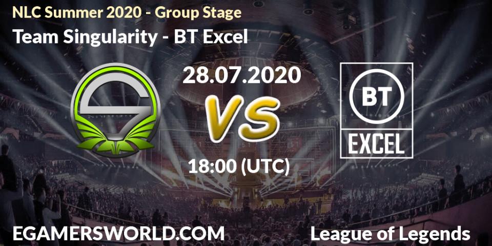 Pronósticos Team Singularity - BT Excel. 28.07.2020 at 18:00. NLC Summer 2020 - Group Stage - LoL