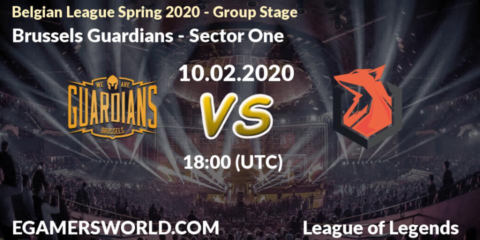 Pronósticos Brussels Guardians - Sector One. 10.02.2020 at 18:00. Belgian League Spring 2020 - Group Stage - LoL