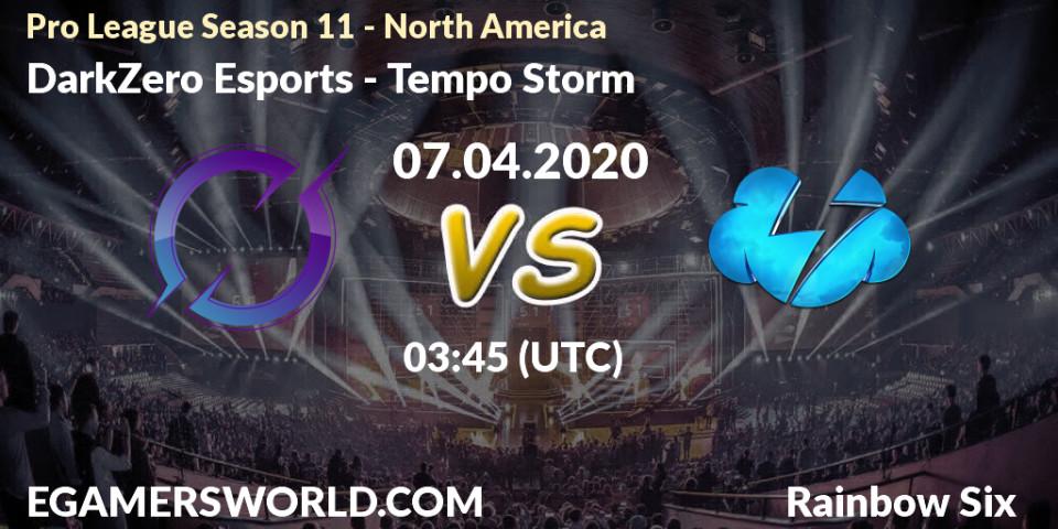 Pronósticos DarkZero Esports - Tempo Storm. 07.04.20. Pro League Season 11 - North America - Rainbow Six