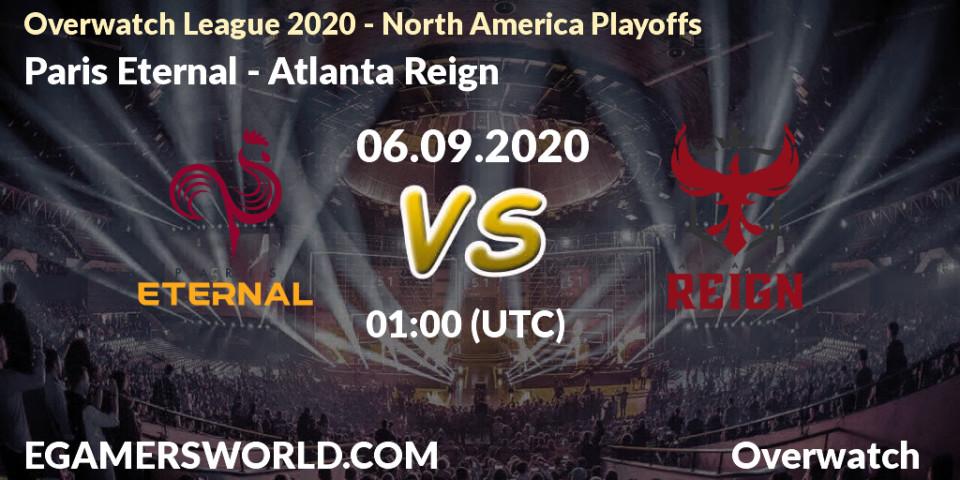 Pronósticos Paris Eternal - Atlanta Reign. 06.09.20. Overwatch League 2020 - North America Playoffs - Overwatch