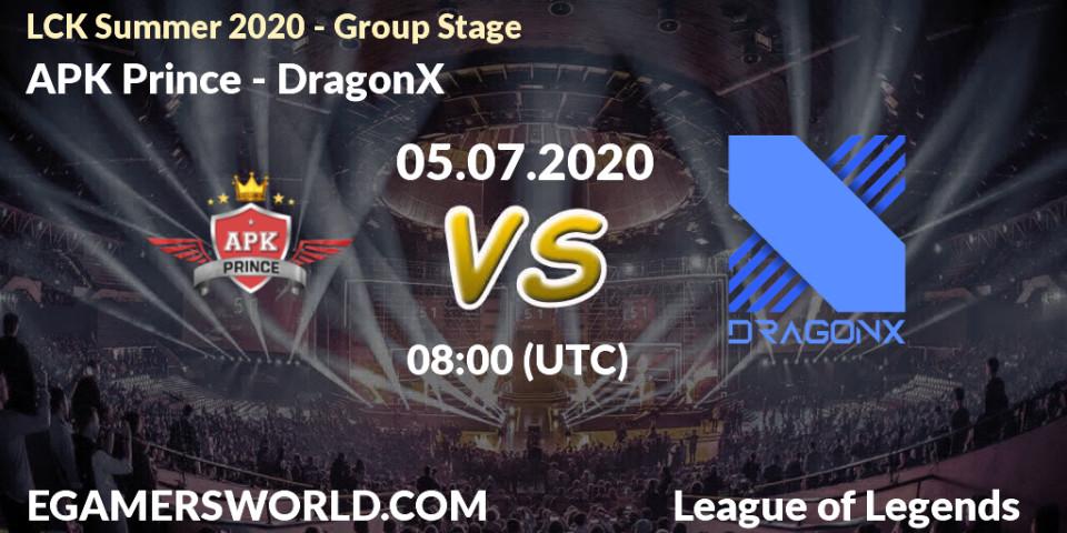 Pronósticos SeolHaeOne Prince - DragonX. 05.07.20. LCK Summer 2020 - Group Stage - LoL