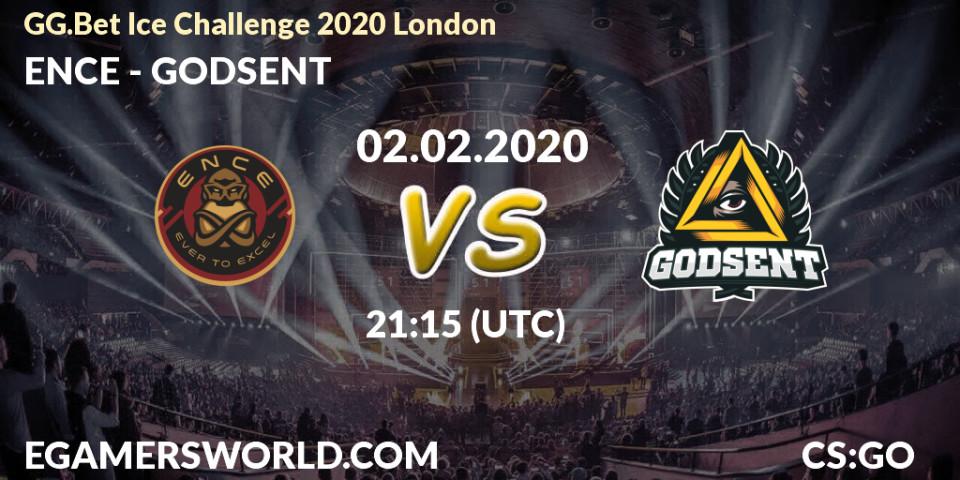 Pronósticos ENCE - GODSENT. 02.02.20. GG.Bet Ice Challenge 2020 London - CS2 (CS:GO)