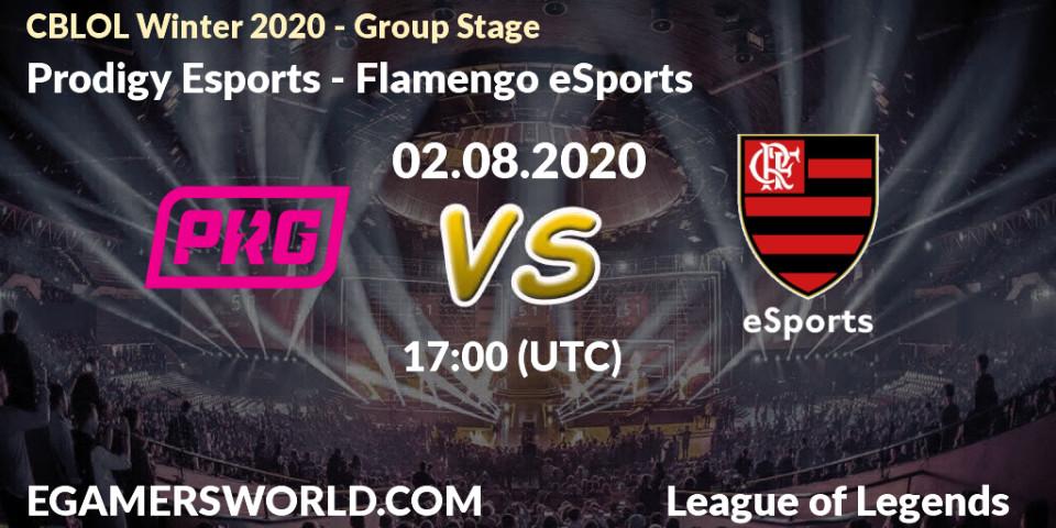 Pronósticos Prodigy Esports - Flamengo eSports. 02.08.20. CBLOL Winter 2020 - Group Stage - LoL
