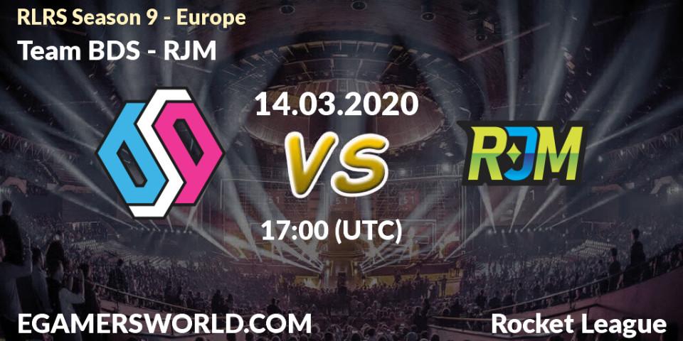 Pronósticos Team BDS - RJM. 14.03.20. RLRS Season 9 - Europe - Rocket League