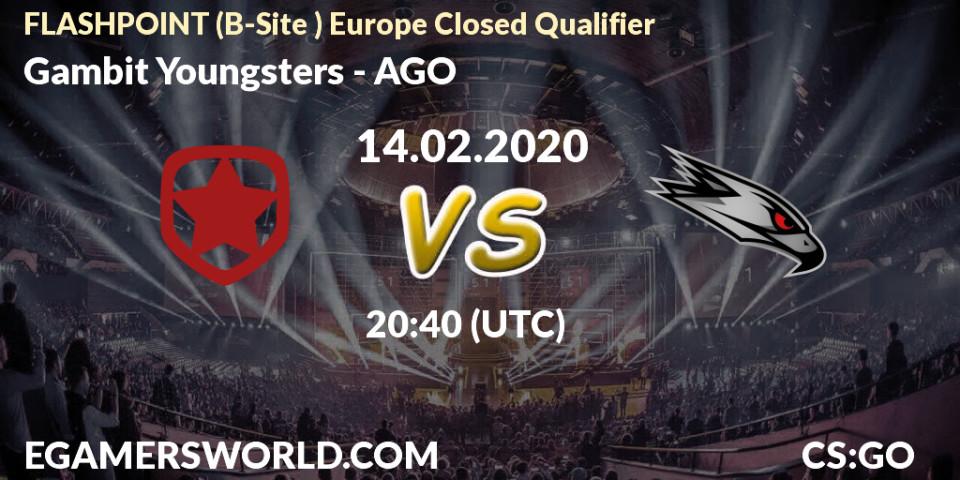 Pronósticos Gambit Youngsters - AGO. 14.02.20. FLASHPOINT Europe Closed Qualifier - CS2 (CS:GO)