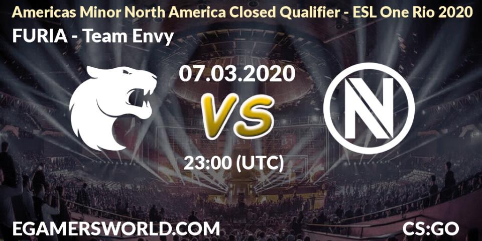 Pronósticos FURIA - Team Envy. 07.03.20. Americas Minor North America Closed Qualifier - ESL One Rio 2020 - CS2 (CS:GO)
