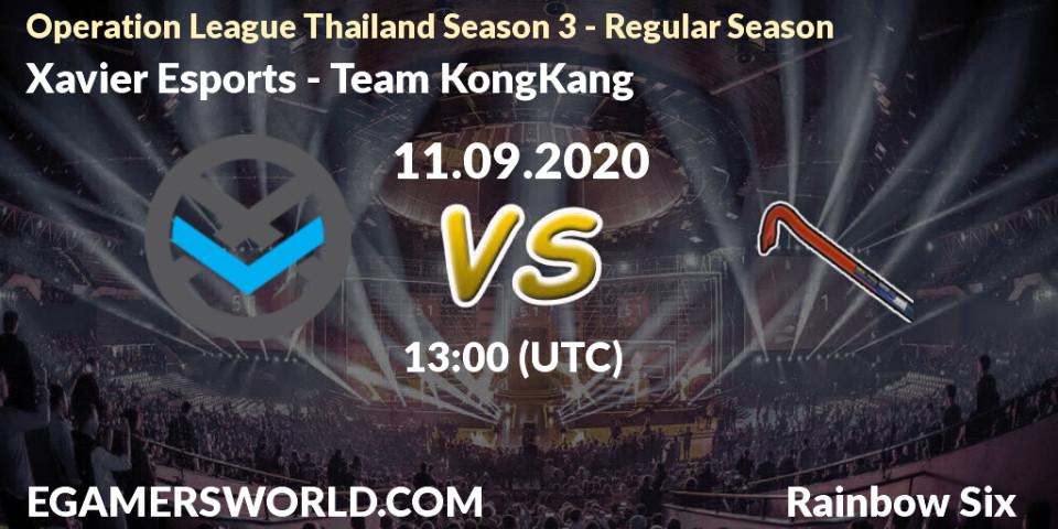 Pronósticos Xavier Esports - Team KongKang. 11.09.2020 at 13:00. Operation League Thailand Season 3 - Regular Season - Rainbow Six