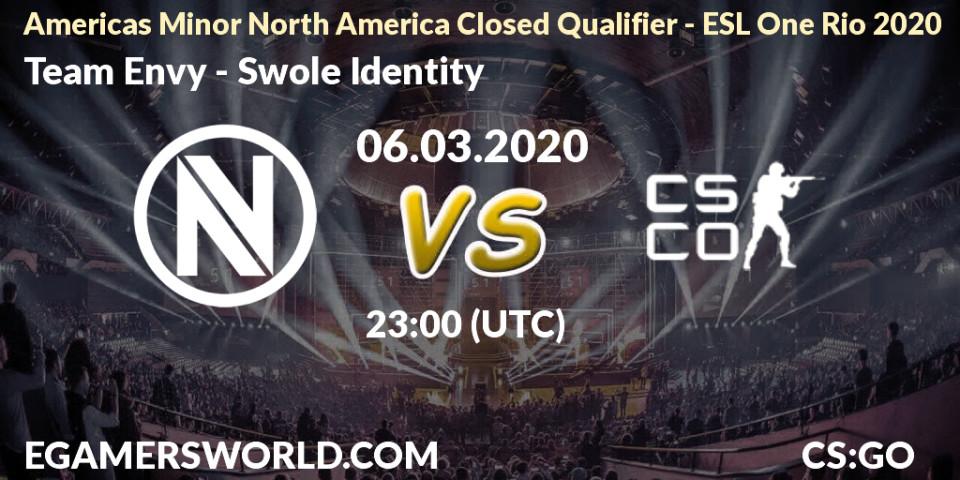 Pronósticos Team Envy - Swole Identity. 07.03.20. Americas Minor North America Closed Qualifier - ESL One Rio 2020 - CS2 (CS:GO)