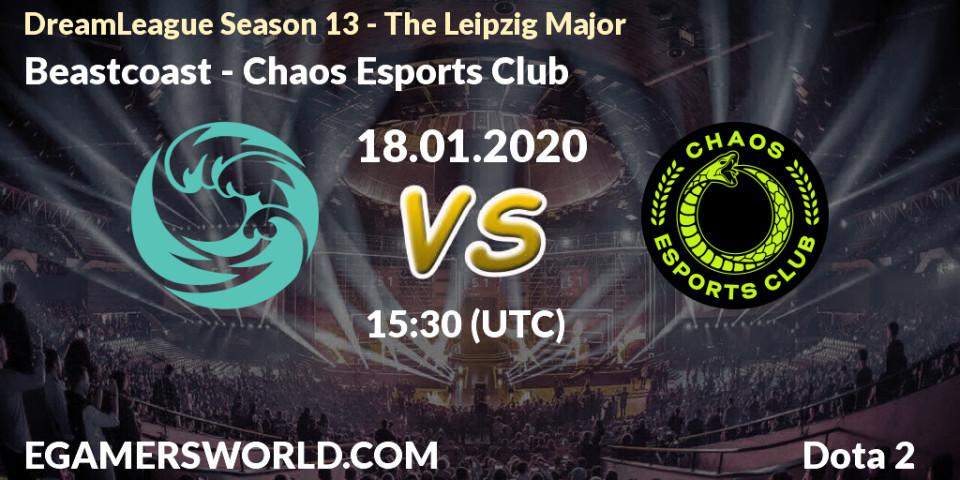 Pronósticos Beastcoast - Chaos Esports Club. 18.01.20. DreamLeague Season 13 - The Leipzig Major - Dota 2