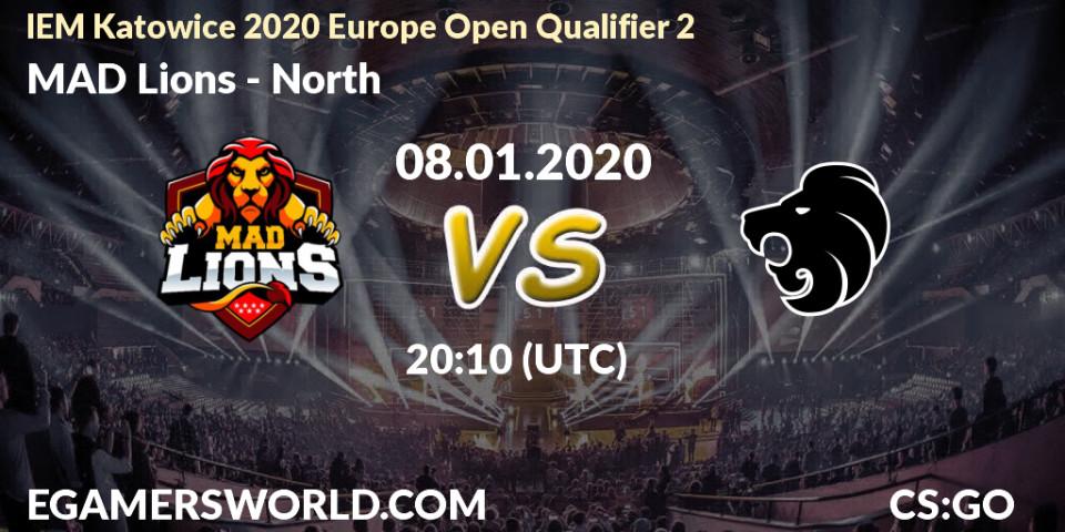 Pronósticos MAD Lions - North. 08.01.2020 at 20:45. IEM Katowice 2020 Europe Open Qualifier 2 - Counter-Strike (CS2)
