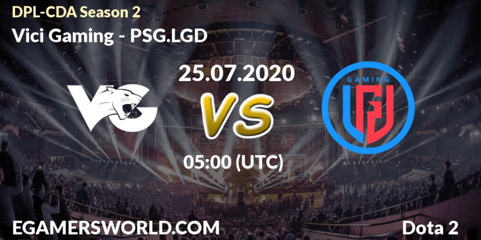 Pronósticos Vici Gaming - PSG.LGD. 25.07.2020 at 05:00. DPL-CDA Professional League Season 2 - Dota 2