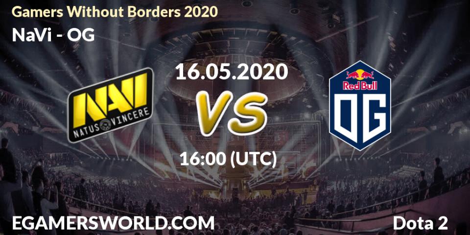 Pronósticos NaVi - OG. 16.05.2020 at 19:35. Gamers Without Borders 2020 - Dota 2