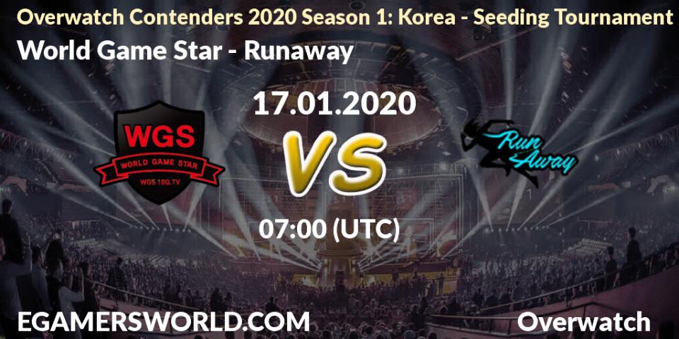 Pronósticos World Game Star - Runaway. 17.01.20. Overwatch Contenders 2020 Season 1: Korea - Seeding Tournament - Overwatch
