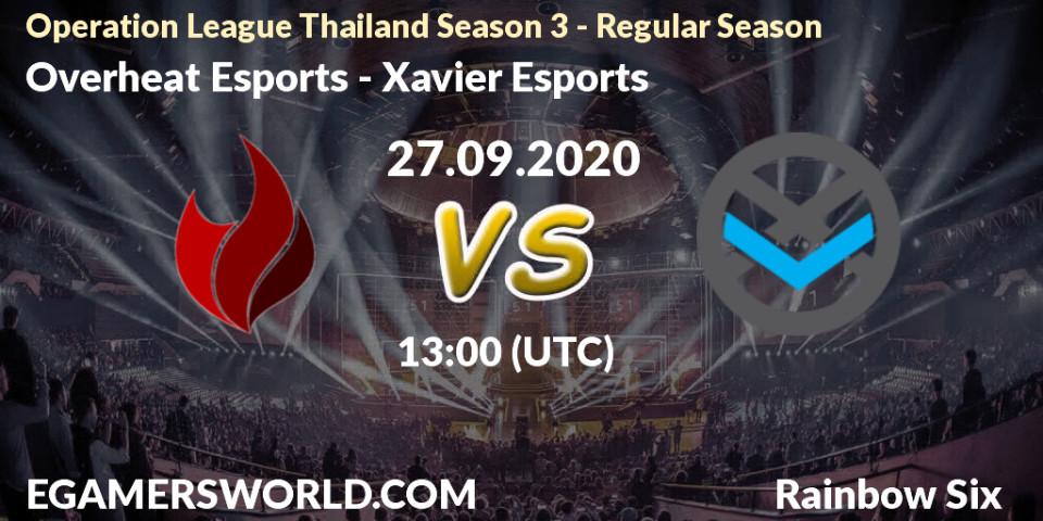 Pronósticos Overheat Esports - Xavier Esports. 27.09.2020 at 13:00. Operation League Thailand Season 3 - Regular Season - Rainbow Six