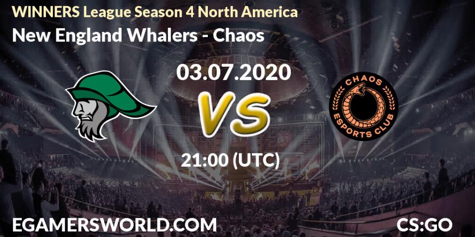 Pronósticos New England Whalers - Chaos. 03.07.20. WINNERS League Season 4 North America - CS2 (CS:GO)
