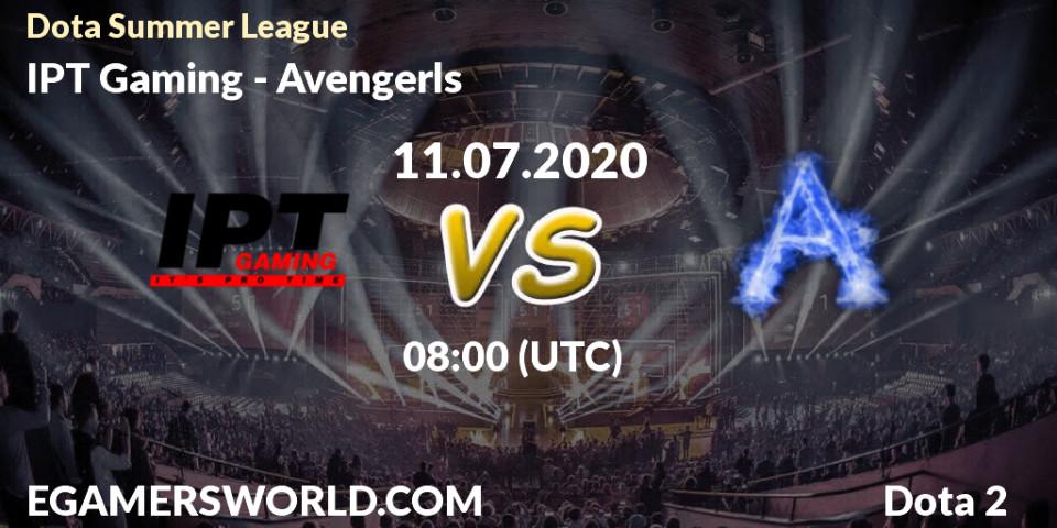 Pronósticos IPT Gaming - Avengerls. 11.07.2020 at 08:06. Dota Summer League - Dota 2
