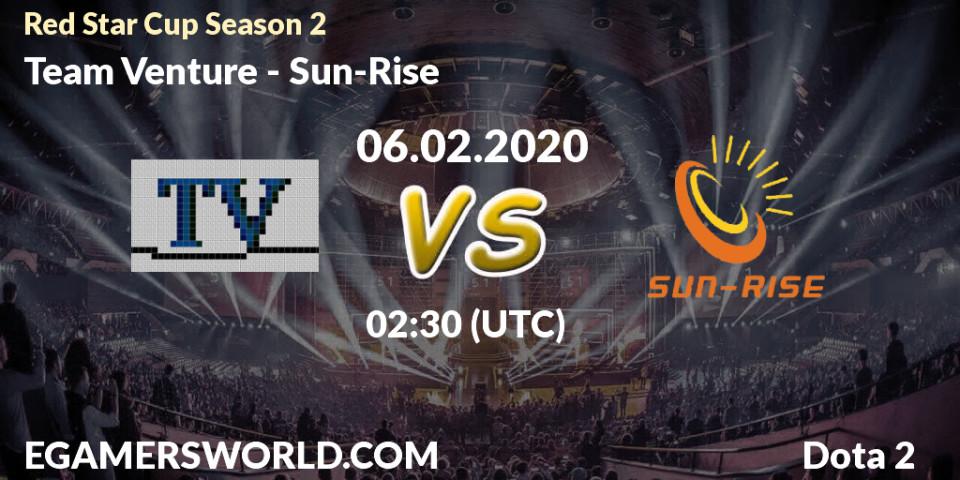 Pronósticos Team Venture - Sun-Rise. 06.02.20. Red Star Cup Season 3 - Dota 2