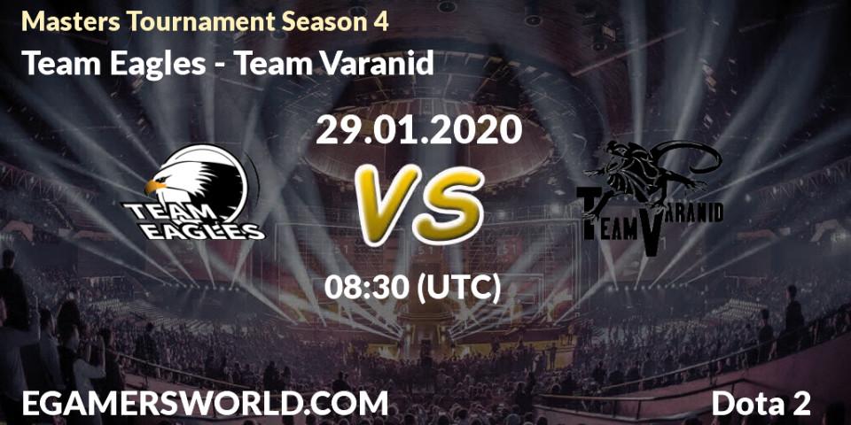 Pronósticos Team Eagles - Team Varanid. 29.01.20. Masters Tournament Season 4 - Dota 2