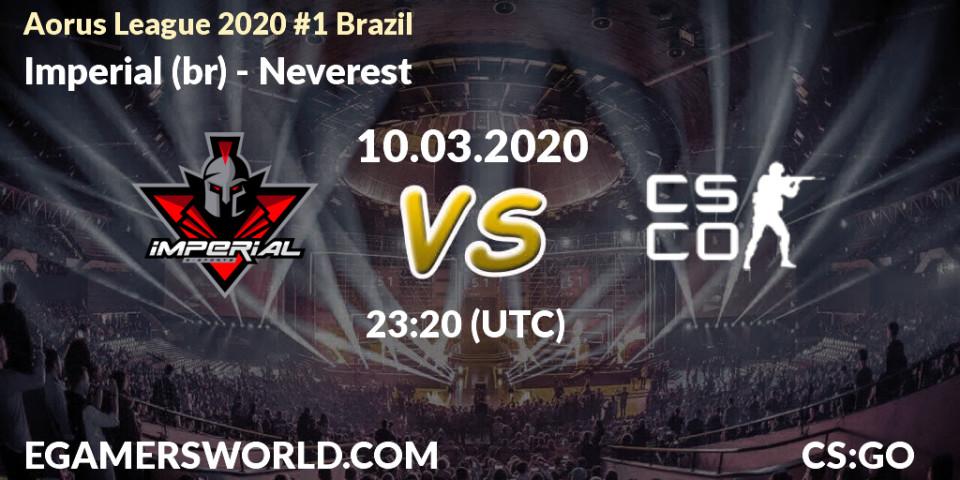 Pronósticos Imperial (br) - No2B. 10.03.2020 at 23:20. Aorus League 2020 #1 Brazil - Counter-Strike (CS2)