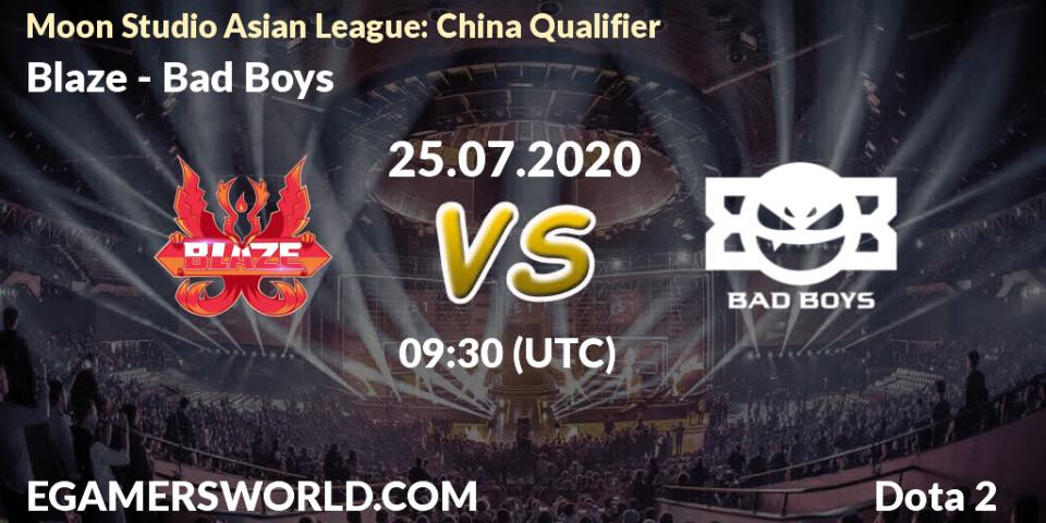 Pronósticos Blaze - Bad Boys. 25.07.2020 at 09:26. Moon Studio Asian League: China Qualifier - Dota 2
