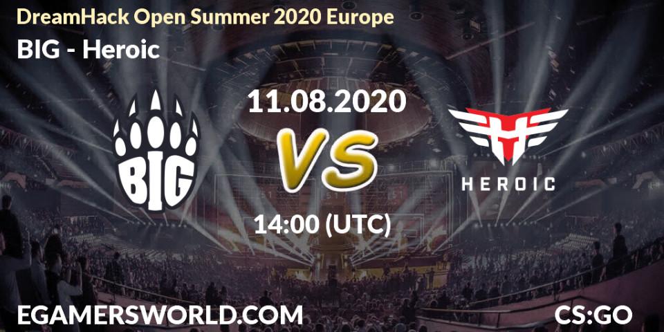 Pronósticos BIG - Heroic. 11.08.2020 at 14:00. DreamHack Open Summer 2020 Europe - Counter-Strike (CS2)