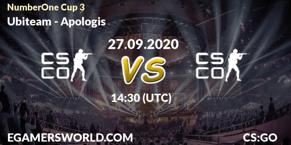 Pronósticos Ubiteam - Apologis. 27.09.2020 at 14:30. NumberOne Cup 3 - Counter-Strike (CS2)