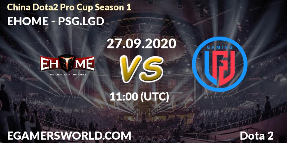Pronósticos EHOME - PSG.LGD. 27.09.2020 at 10:53. China Dota2 Pro Cup Season 1 - Dota 2