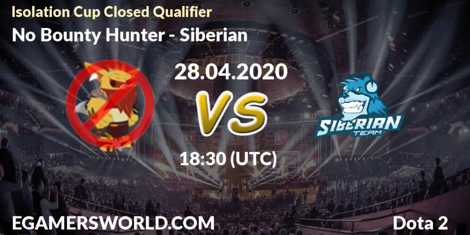 Pronósticos No Bounty Hunter - Siberian. 28.04.2020 at 18:14. Isolation Cup Closed Qualifier - Dota 2