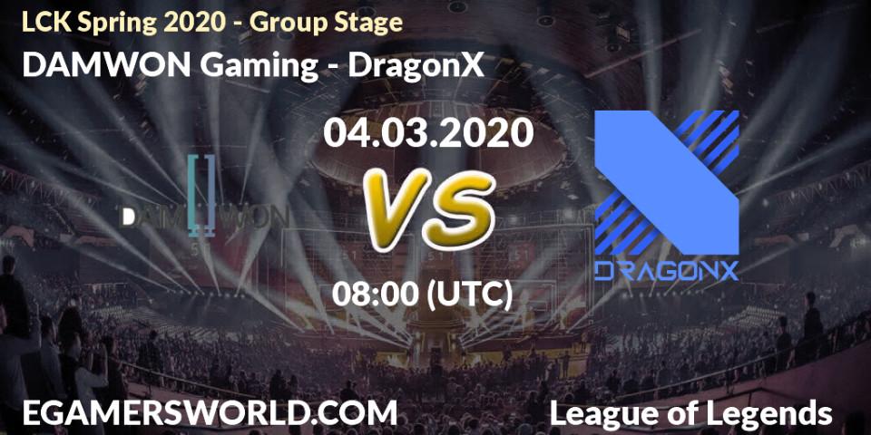 Pronósticos DAMWON Gaming - DragonX. 04.03.20. LCK Spring 2020 - Group Stage - LoL