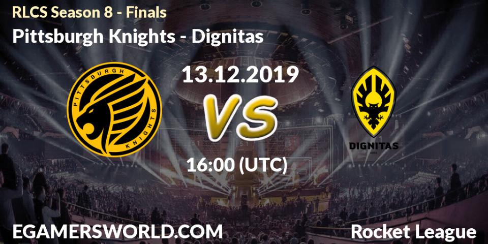 Pronósticos Pittsburgh Knights - Dignitas. 13.12.19. RLCS Season 8 - Finals - Rocket League