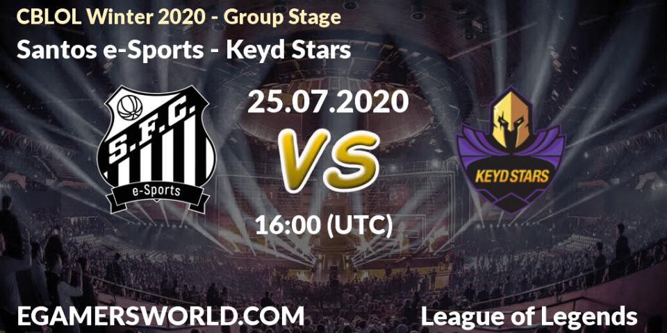 Pronósticos Santos e-Sports - Keyd Stars. 25.07.20. CBLOL Winter 2020 - Group Stage - LoL