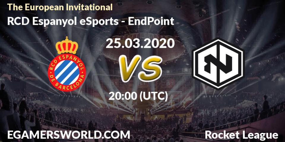 Pronósticos RCD Espanyol eSports - EndPoint. 25.03.20. The European Invitational - Rocket League