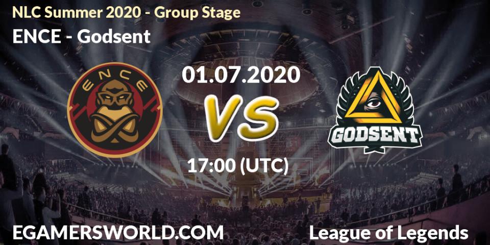 Pronósticos ENCE - Godsent. 01.07.2020 at 17:00. NLC Summer 2020 - Group Stage - LoL