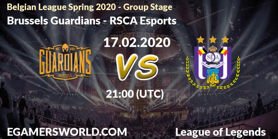 Pronósticos Brussels Guardians - RSCA Esports. 11.03.20. Belgian League Spring 2020 - Group Stage - LoL