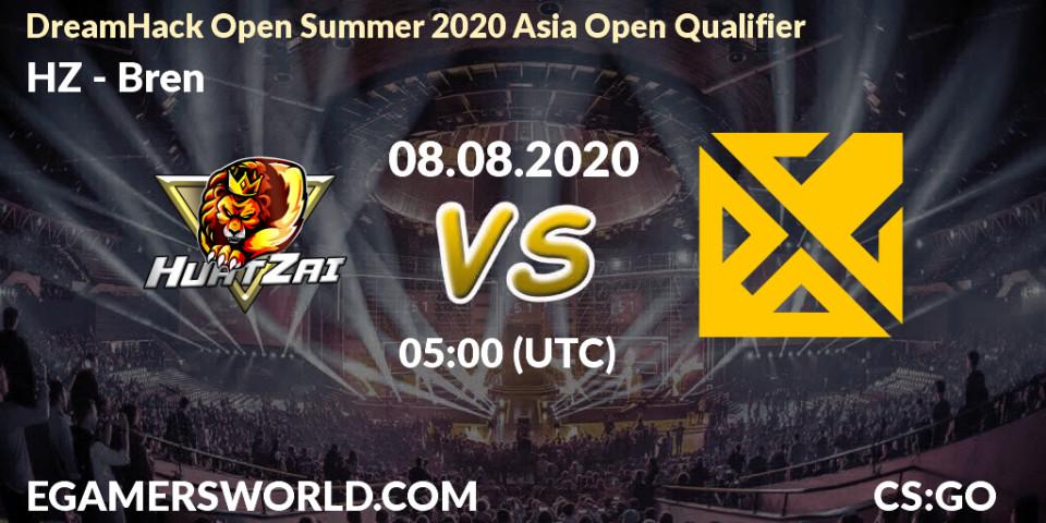 Pronósticos HZ - Bren. 08.08.2020 at 05:00. DreamHack Open Summer 2020 Asia Open Qualifier - Counter-Strike (CS2)