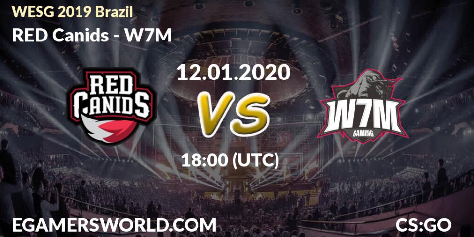 Pronósticos RED Canids - W7M. 12.01.20. WESG 2019 Brazil Online - CS2 (CS:GO)