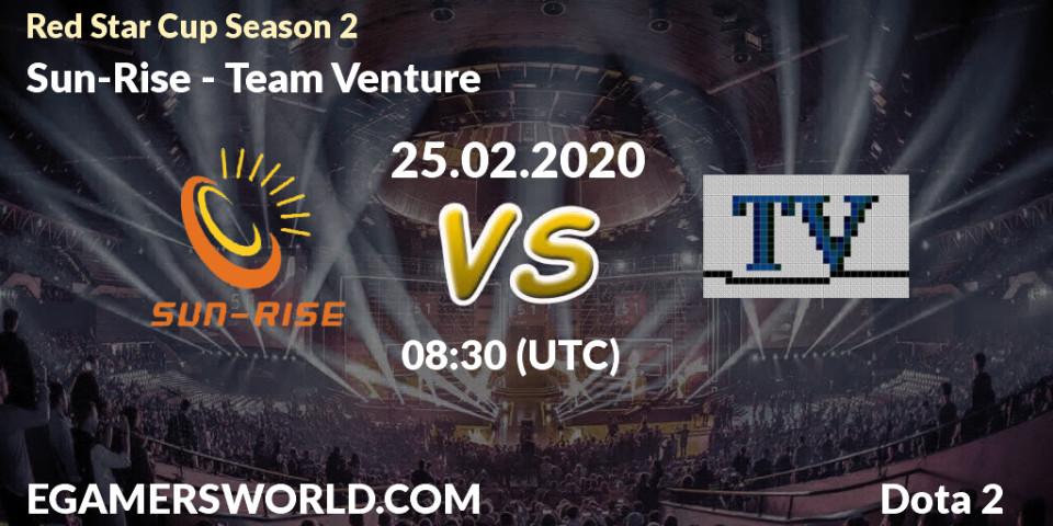 Pronósticos Sun-Rise - Team Venture. 25.02.20. Red Star Cup Season 3 - Dota 2