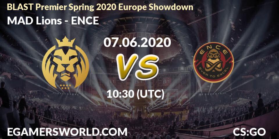 Pronósticos MAD Lions - ENCE. 07.06.2020 at 10:30. BLAST Premier Spring 2020 Europe Showdown - Counter-Strike (CS2)