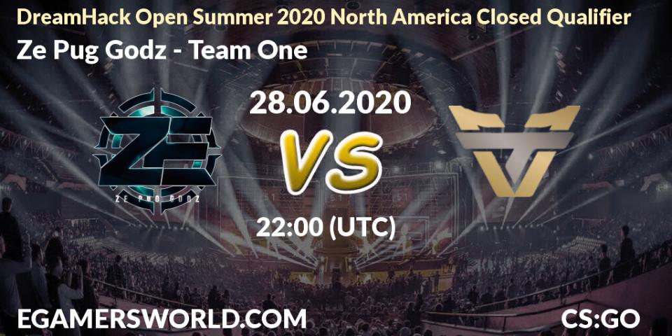 Pronósticos Ze Pug Godz - Team One. 28.06.2020 at 22:00. DreamHack Open Summer 2020 North America Closed Qualifier - Counter-Strike (CS2)
