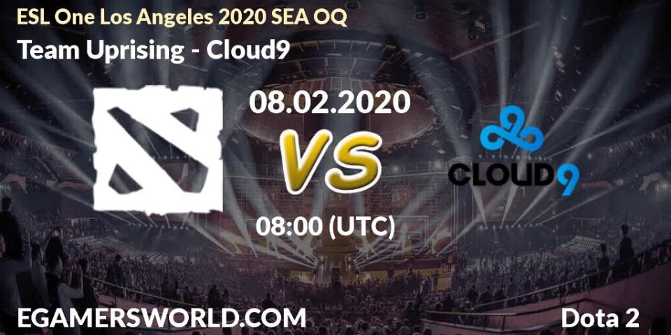 Pronósticos Team Uprising - Cloud9. 08.02.20. ESL One Los Angeles 2020 SEA OQ - Dota 2