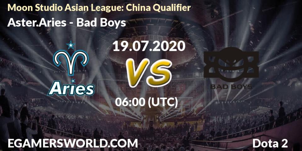 Pronósticos Aster.Aries - Bad Boys. 22.07.2020 at 09:23. Moon Studio Asian League: China Qualifier - Dota 2