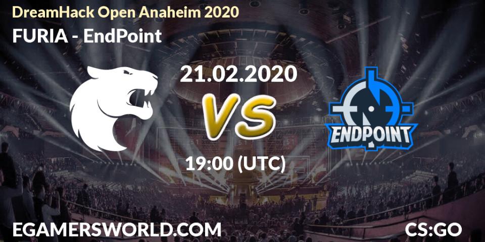 Pronósticos FURIA - EndPoint. 21.02.2020 at 19:05. DreamHack Open Anaheim 2020 - Counter-Strike (CS2)