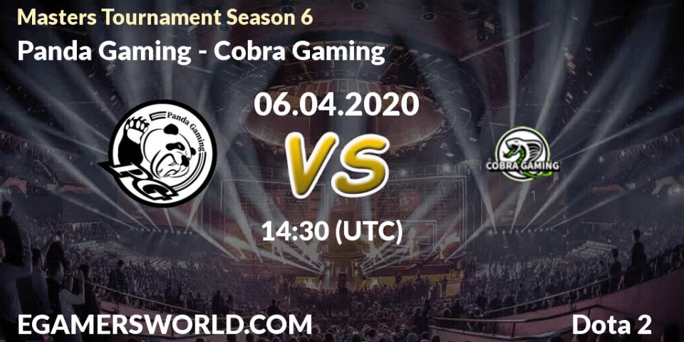 Pronósticos Panda Gaming - Cobra Gaming. 07.04.20. Masters Tournament Season 6 - Dota 2