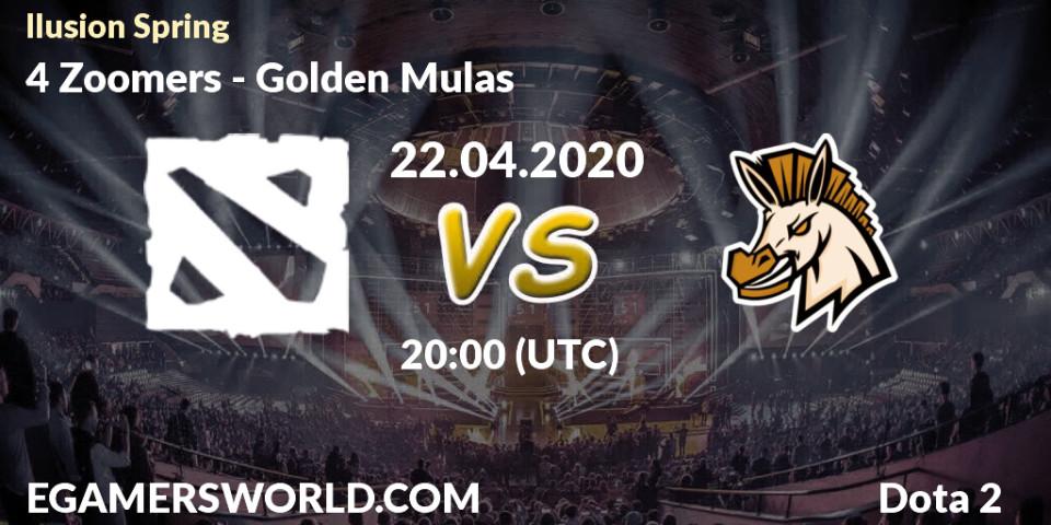 Pronósticos 4 Zoomers - Golden Mulas. 22.04.20. Ilusion Spring - Dota 2