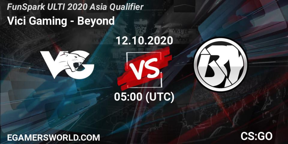 Pronósticos Vici Gaming - Beyond. 12.10.20. FunSpark ULTI 2020 Asia Qualifier - CS2 (CS:GO)