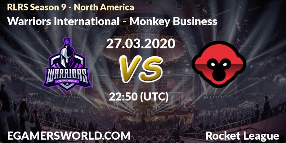 Pronósticos Warriors International - Monkey Business. 27.03.20. RLRS Season 9 - North America - Rocket League